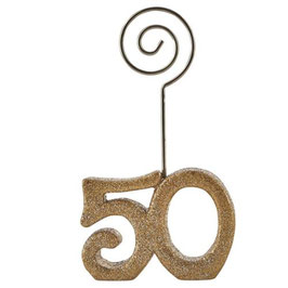 Segnaposto memoclip 50 glitter oro