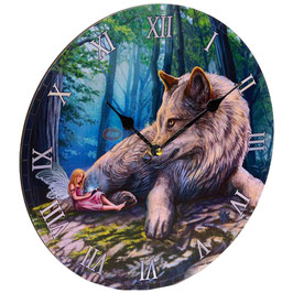 Orologio lupo con fata