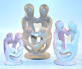 Statua famiglia 4 persone altezze 10cm, 15cm, 25cm