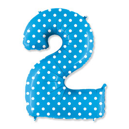 Palloncino pois azzurro due
