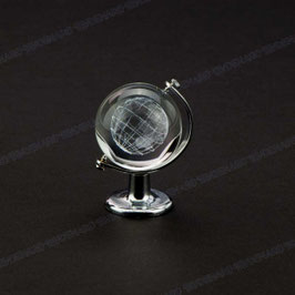 Mappamondo in vetro e silver