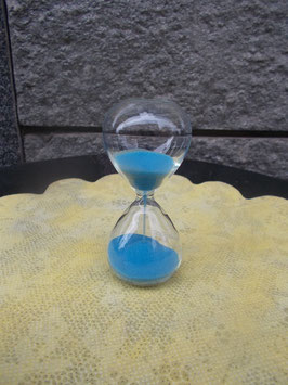 Clessidra sabbia azzurra altezza 8 cm