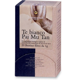Tè bianco bio Pai Mu Tan in filtri Sonnentor