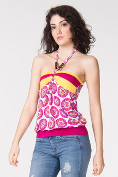 Canotta con cerchi fuxia