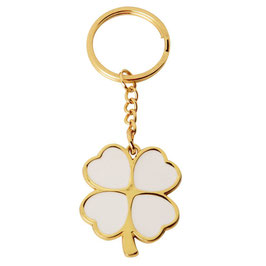 Portachiavi quadrifoglio oro