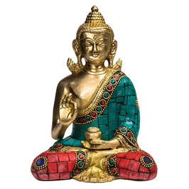 Statua Buddha dell'insegnamento color oro