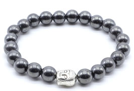 Bracciale ematite con inserto Buddha