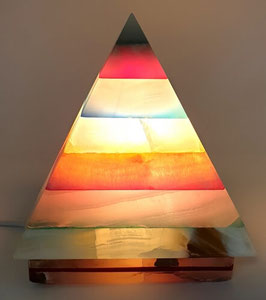 Lampada in onice piramide
