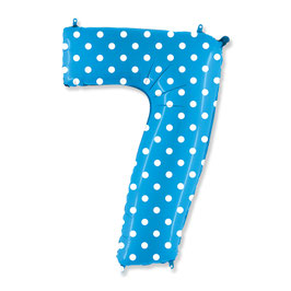 Palloncino pois azzurro sette