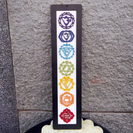 Quadretto in legno con i simboli dei 7 chakra