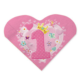 Tovaglioli rosa primo compleanno