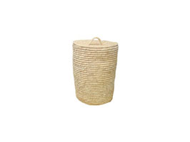 Cesto portabiancheria in paglia altezza 55 cm