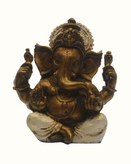 Statua Ganesh in resina dipinta. Altezza 14 cm