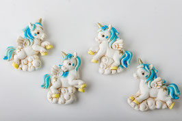 Magnete unicorno azzurro pegasus modelli assortiti