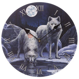 Orologio due lupi al fiume