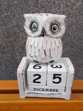 Calendario perenne civetta bianco
