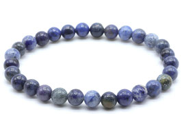 Bracciale in dumortierite sfere 6 mm