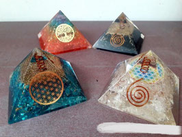 Piramide in orgonite 7x7 cm
