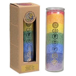 Candela 7 chakra con oli essenziali naturali