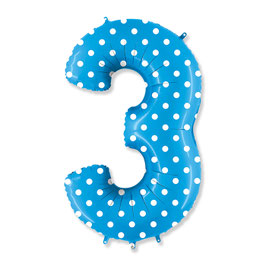 Palloncino pois azzurro tre