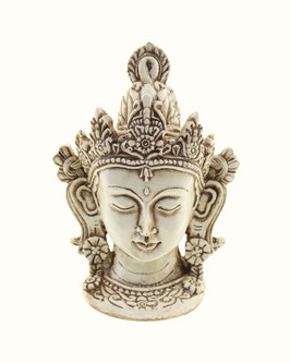 Statua volto del Buddha incoronato