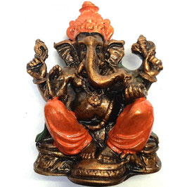 Statua Ganesh in resina arancio