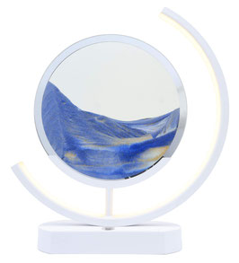 Lampada di sabbia design blu