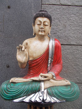 Statua Buddha in resina dipinta altezza 80 cm