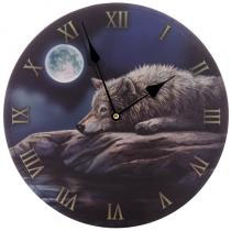 Orologio lupo luna piena