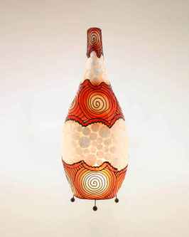 Lampada bottiglia in madreperla con spirali