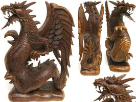 Statua drago in legno dimensione grande