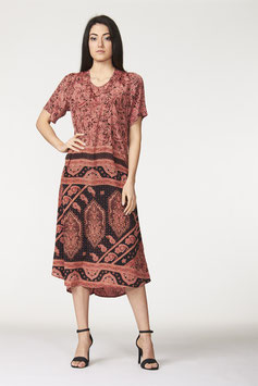 Codice 13. Vestito mezza manica rosso