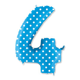 Palloncino azzurro pois quattro