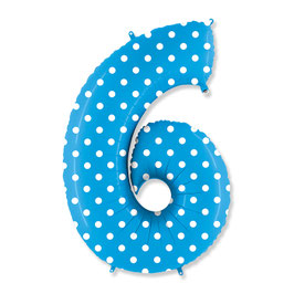 Palloncino pois azzurro sei