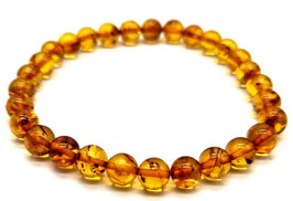 Bracciale in ambra scura con sfere da 6mm