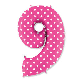 Palloncino pois fucsia nove