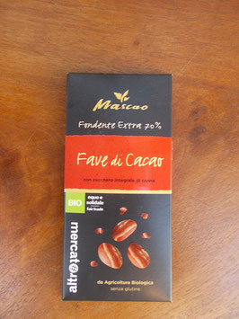 Cioccolato mascao con fave di cacao bio