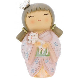 Diffusore Kokeshi giapponesina con gatto