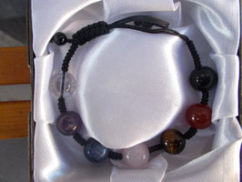 Bracciale 7 chakra con sfere da 12 mm