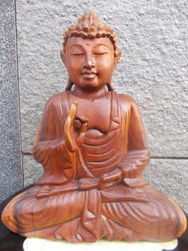 Statua Buddha in legno altezza 30 cm