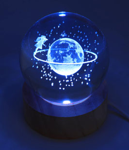 Luce notturna usb saturno glass multicolore