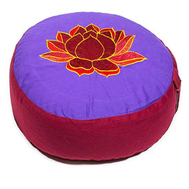 Cuscino fior di loto rosso e viola