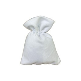 Sacchetto in velluto bianco