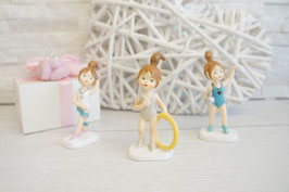 Statuine ginnaste tre pezzi assortiti