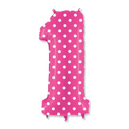 Palloncino pois fucsia uno