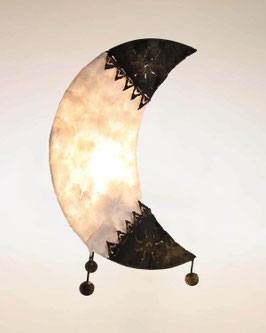 Lampada luna madreperla bianca