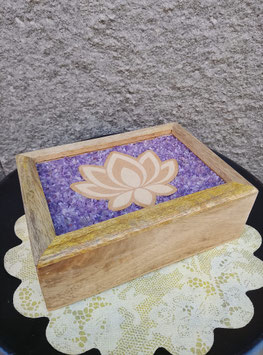 Scatola portagioie tarocchi mandala ametista legno di mango