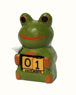 Calendario perenne rana con fiore