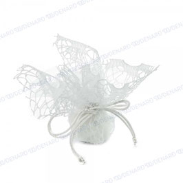 Fazzoletto portaconfetti bianco con tirante
