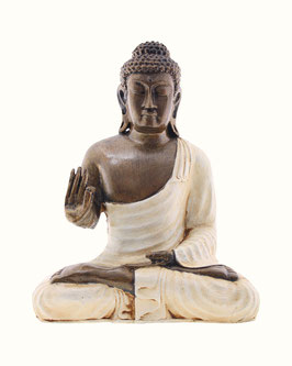 Statua Buddha in resina dipinta mano OM